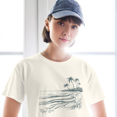 Ocean Scene Reef Love Women’s Graphic Crop Tee- Boho Chic Styles by Reef Love