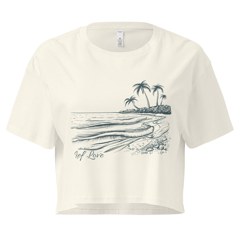 Ocean Scene Reef Love Women’s Graphic Crop Tee- Boho Chic Styles by Reef Love