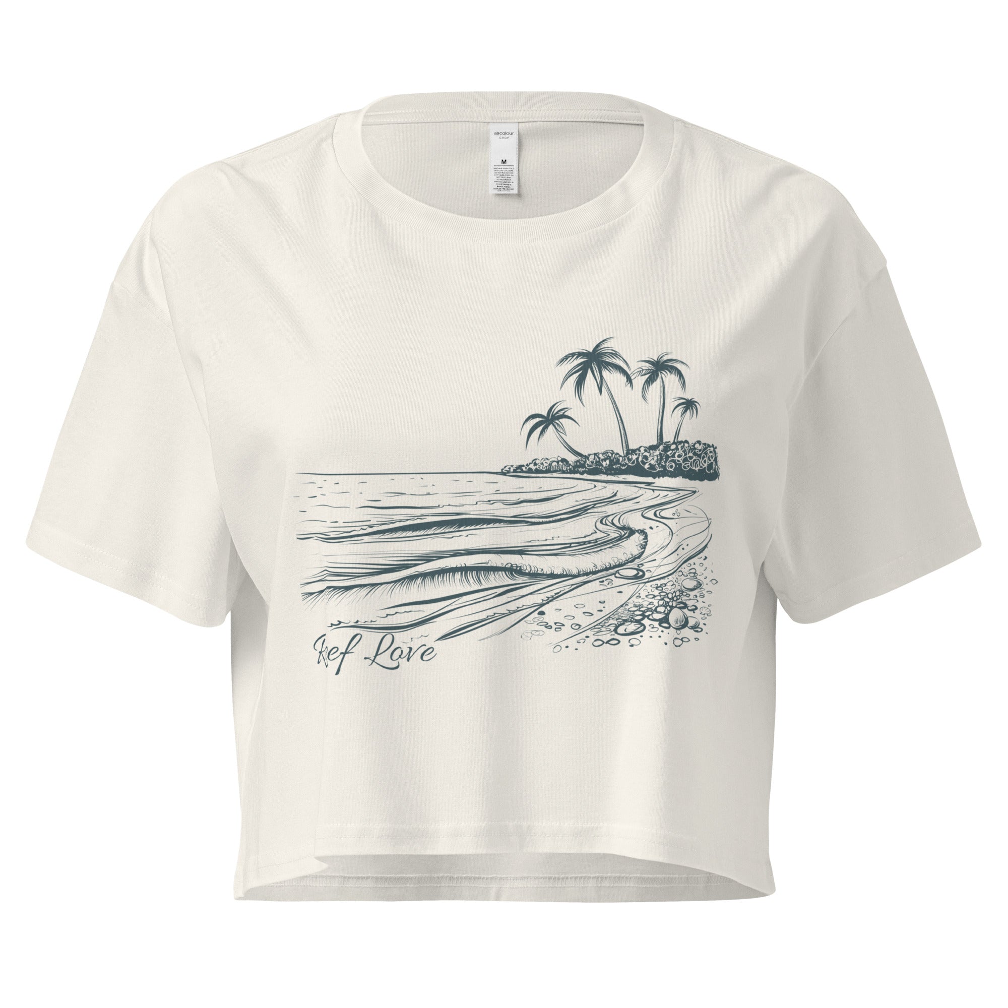 Ocean Scene Reef Love Women’s Graphic Crop Tee- Boho Chic Styles by Reef Love