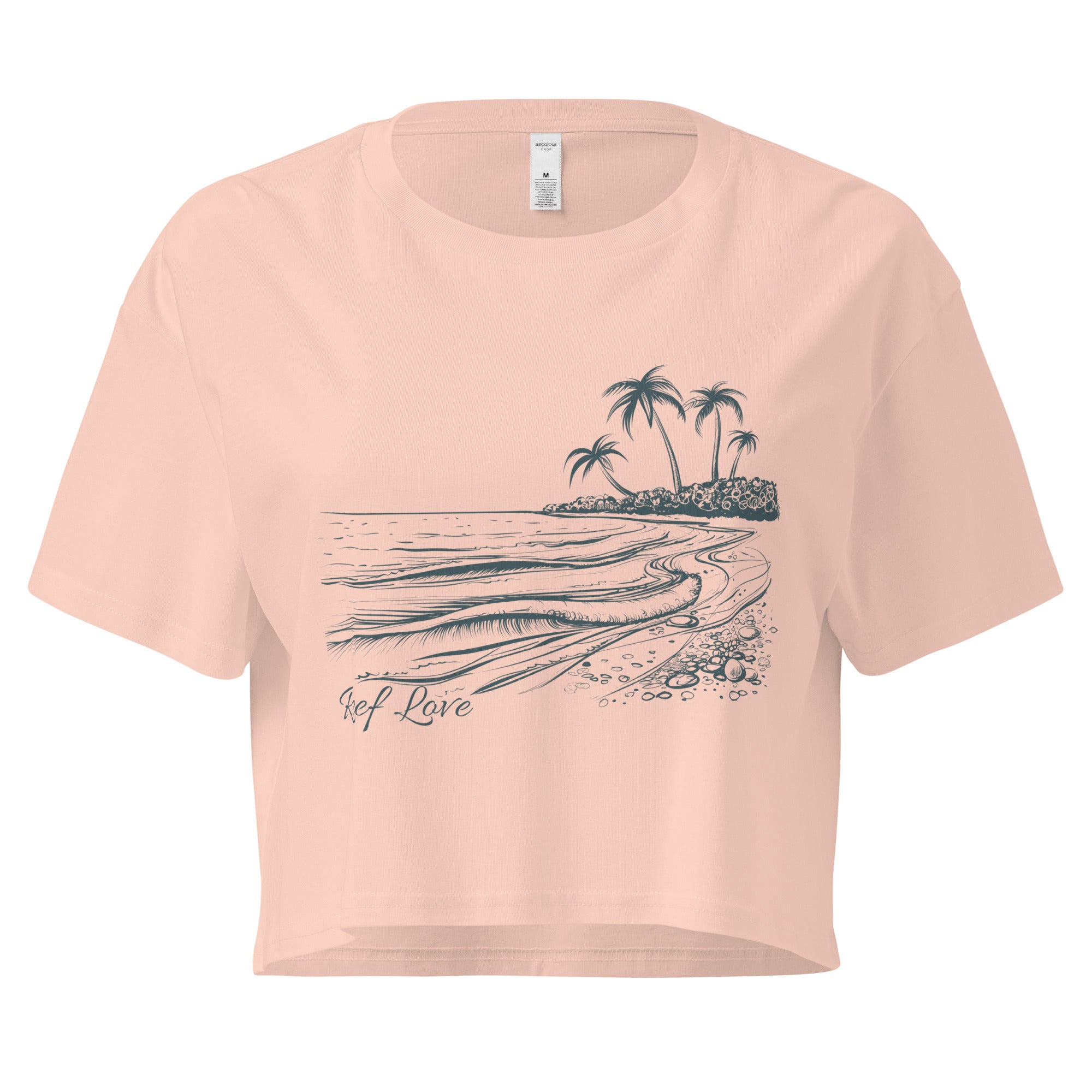 Ocean Scene Reef Love Women’s Graphic Crop Tee- Boho Chic Styles by Reef Love