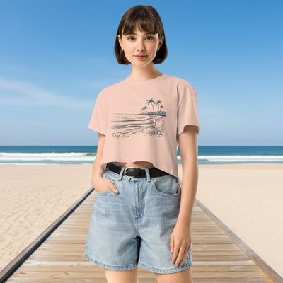 Ocean Scene Reef Love Women’s Graphic Crop Tee- Boho Chic Styles by Reef Love