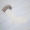 Oh So Chic Plaid Ruffle Top Socks-Add a preppy twist to your wardrobe with the Oh So Chic Plaid Ruffle Top Socks. Featuring a charming plaid design and delicate ruffle trim.