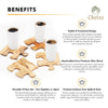 Olive Wood Coaster Puzzle 4-Pcs Set-Olive Wood Coaster Puzzle 4-piece set. Handcrafted from Mediterranean olive wood with unique grain patterns. Stylish, functional, and interactive home décor.-Reef Love