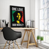 One Love Classic Bob Marley Wall Art Poster