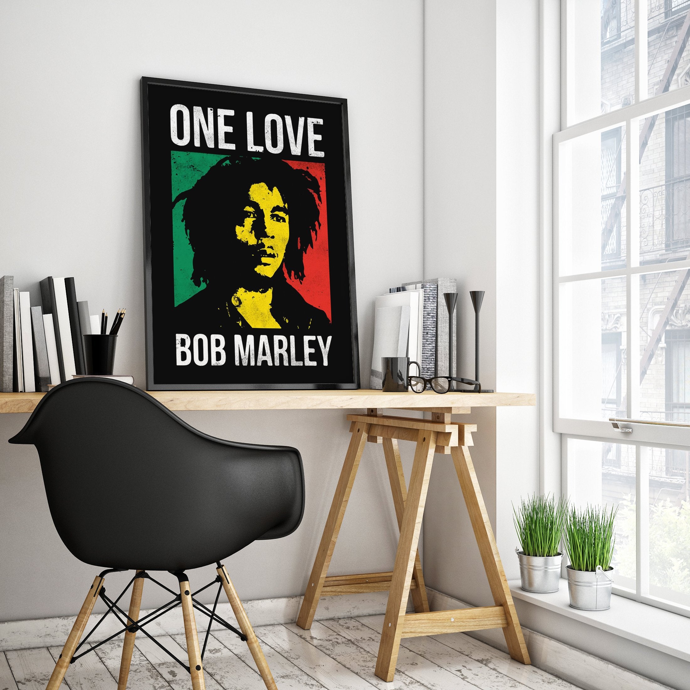 One Love Classic Bob Marley Wall Art Poster