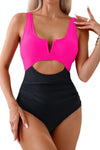 One Piece Cut-Out Color Block Swimsuit-One Piece Cut-Out Color Block Swimsuit - Modern and flattering. Featuring bold color block and stylish cut-outs, this swimsuit combines structure and flair. -Reef Love