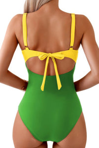 One Piece Cut-Out Color Block Swimsuit-One Piece Cut-Out Color Block Swimsuit - Modern and flattering. Featuring bold color block and stylish cut-outs, this swimsuit combines structure and flair. -Reef Love