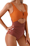 One Piece Cut-Out Color Block Swimsuit-One Piece Cut-Out Color Block Swimsuit - Modern and flattering. Featuring bold color block and stylish cut-outs, this swimsuit combines structure and flair. -Reef Love