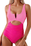 One Piece Cut-Out Color Block Swimsuit-One Piece Cut-Out Color Block Swimsuit - Modern and flattering. Featuring bold color block and stylish cut-outs, this swimsuit combines structure and flair. -Reef Love