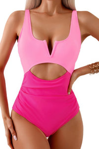 One Piece Cut-Out Color Block Swimsuit-One Piece Cut-Out Color Block Swimsuit - Modern and flattering. Featuring bold color block and stylish cut-outs, this swimsuit combines structure and flair. -Reef Love