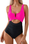 One Piece Cut-Out Color Block Swimsuit-One Piece Cut-Out Color Block Swimsuit - Modern and flattering. Featuring bold color block and stylish cut-outs, this swimsuit combines structure and flair. -Reef Love