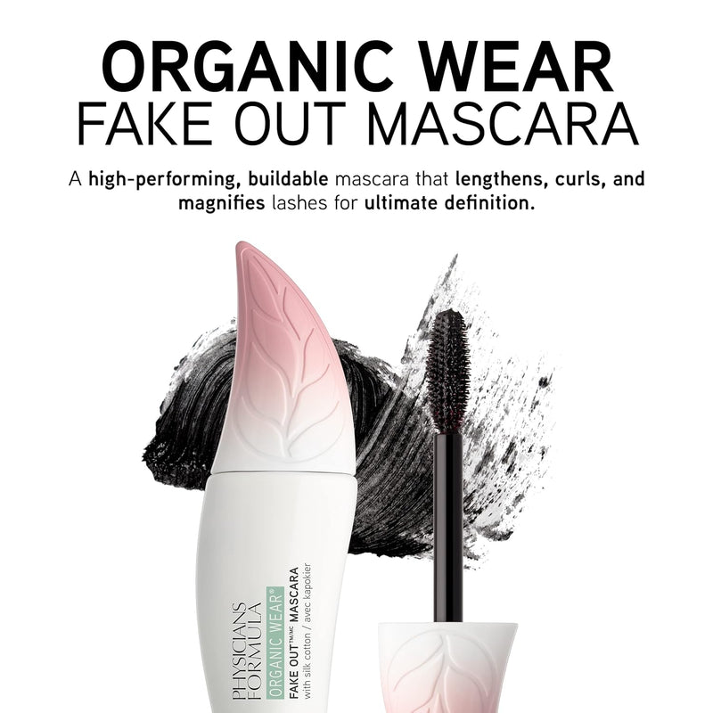 Organic Wear All Natural Fake Out Mascara Black, Dermatologist Tested