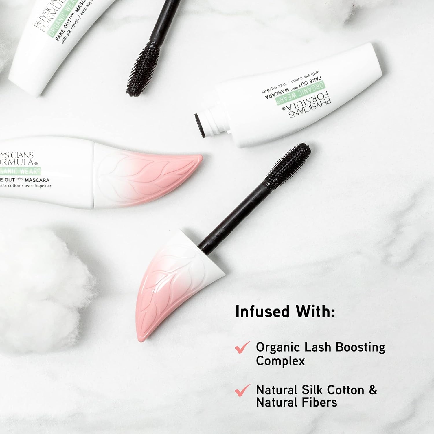 Organic Wear All Natural Fake Out Mascara Black, Dermatologist Tested