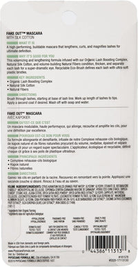 Organic Wear All Natural Fake Out Mascara Black, Dermatologist Tested