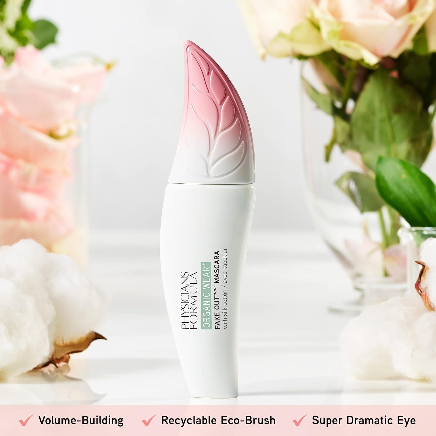 Organic Wear All Natural Fake Out Mascara Black, Dermatologist Tested