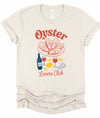 Oyster Lovers Club Boutique Top Graphic Tee-Join the Oyster Lovers Club with this retro-inspired tee! Super soft cotton, unisex fit, and coastal charm in every color. Perfect for seafood lovers.-Reef Love