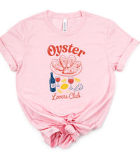 Oyster Lovers Club Boutique Top Graphic Tee-Join the Oyster Lovers Club with this retro-inspired tee! Super soft cotton, unisex fit, and coastal charm in every color. Perfect for seafood lovers.-Reef Love