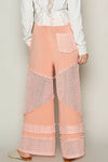 POL Coral Drawstring Elastic Waistband Wide-Leg Pants