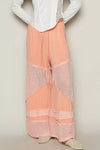 POL Coral Drawstring Elastic Waistband Wide-Leg Pants