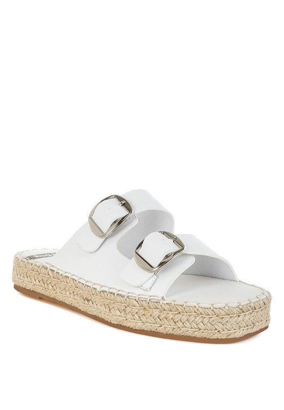 Shop Palala Genuine Soft Leather Square Toe Espadrille Sandals-Slip into effortless summer style with our Palala Genuine Soft Leather Espadrilles – featuring a square toe, cushioned insole, and chic 1-inch flatform heel.-available at Reef Love online boho-chic boutique