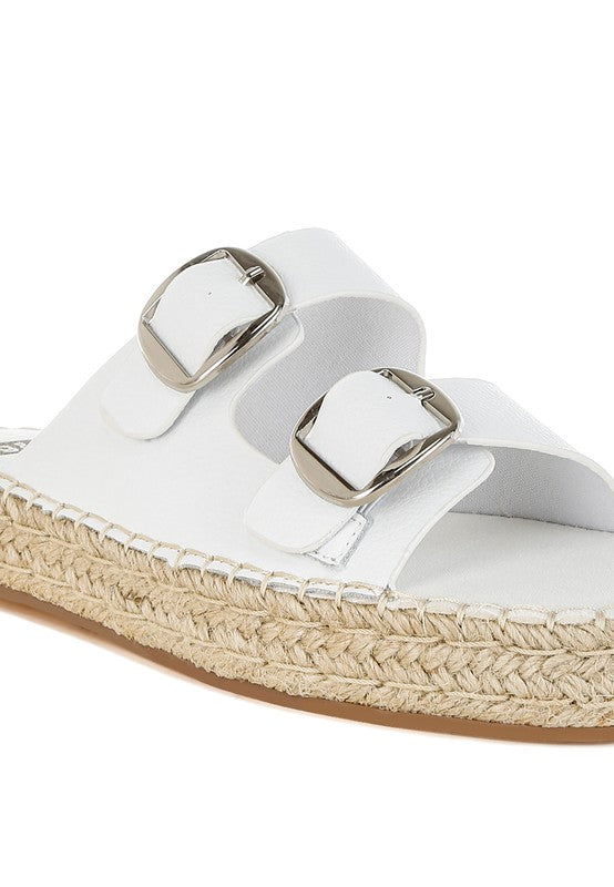 Shop Palala Genuine Soft Leather Square Toe Espadrille Sandals-Slip into effortless summer style with our Palala Genuine Soft Leather Espadrilles – featuring a square toe, cushioned insole, and chic 1-inch flatform heel.-available at Reef Love online boho-chic boutique