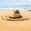 Panama Leopard Wide Brim Belted Sun Hat