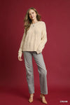 Pearl-Embellished Sweater-Pearl-embellished sweater with long sleeves. Elegant knitwear with delicate pearl details—perfect for chic workwear, special occasions, or casual luxe style.-Reef Love