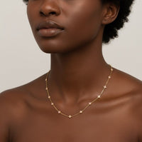 Petite Colored Clover Necklace-Reef Love