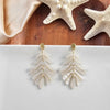 Petite Palm Earrings - Seashell-drop earrings-Reef Love
