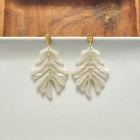 Petite Palm Earrings - Seashell-drop earrings-Reef Love