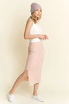 Jade By Jane Zebra Print Side Slit Midi Skirt-Midi Skirt-Reef Love