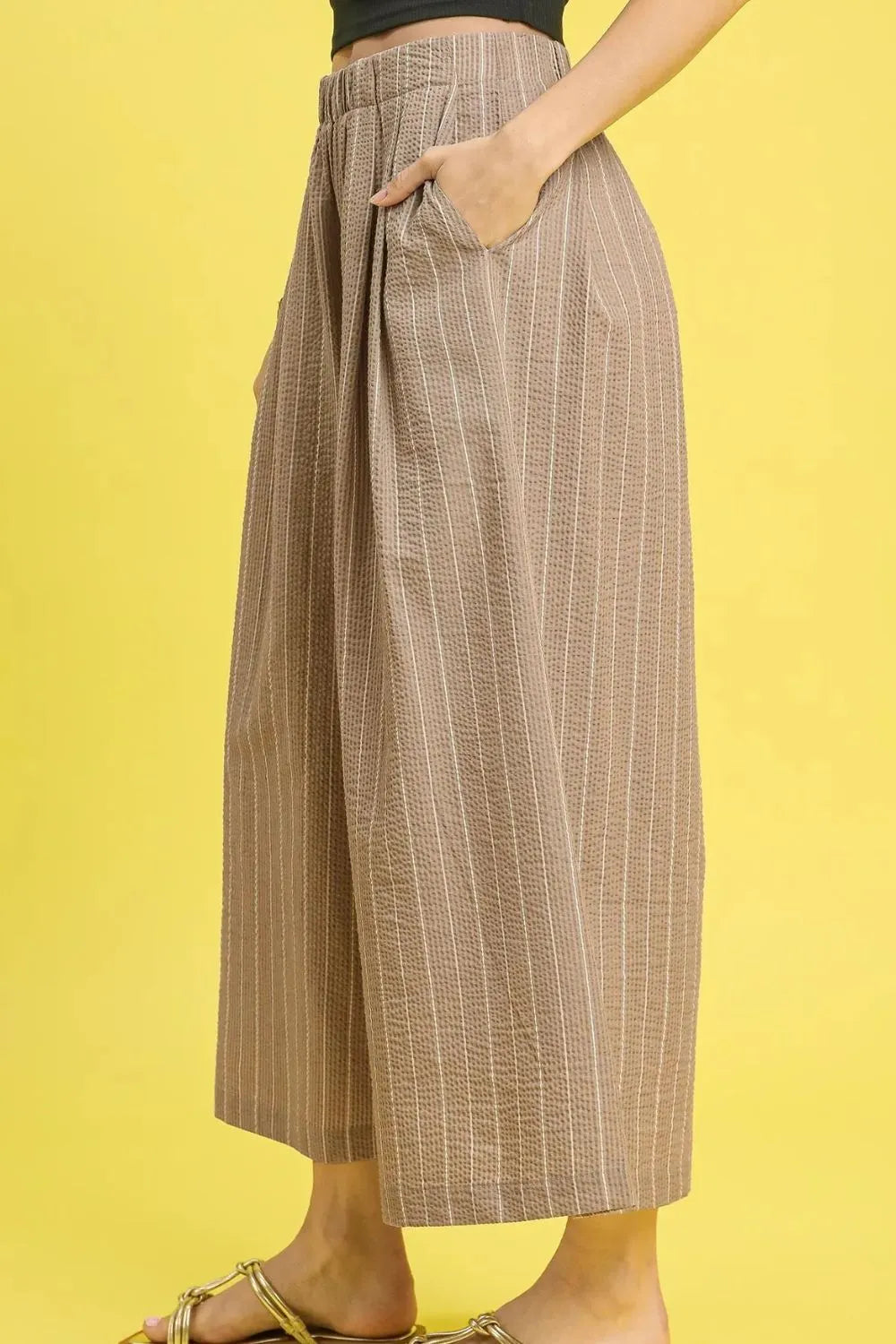 Pinstripe Crop Palazzo Pants