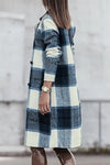 Plaid Button Up Lapel Collar Jacket-Plaid button-up jacket with lapel collar. A perfect season transitional coat, available in several colors for versatile layering. Standard and Plus Size.