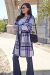 Plaid Button Up Lapel Collar Jacket-Plaid button-up jacket with lapel collar. A perfect season transitional coat, available in several colors for versatile layering. Standard and Plus Size.