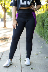 Presley Purple Panel Leggings-Reef Love
