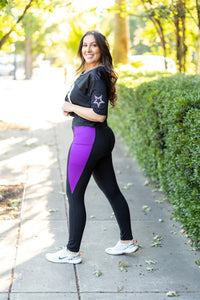 Presley Purple Panel Leggings-Reef Love