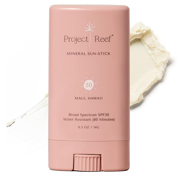 Project Reef After Sun Cooling Lotion + SPF 50 Sunscreen Stick Travel Size Bundle – Reef Safe, Vegan, Ocean-Friendly