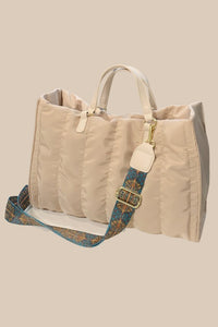 Puffer Tote Top Handle Handbag