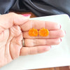 Pumpkin Patch Stud Earrings - Orange-Perfectly Pumpkin Stud Earrings in Orange - charming studs capture the spirit of autumn with their sweet pumpkin shape and bold color. 