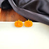 Pumpkin Patch Stud Earrings - Orange-Perfectly Pumpkin Stud Earrings in Orange 
