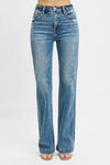 RISEN Distressed Detail Bootcut Jeans-Reef Love