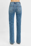 RISEN Distressed Detail Bootcut Jeans-Reef Love