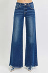 RISEN Full Size Mid Rise Wide Jeans Plus Size-Reef Love
