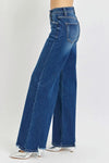 RISEN Full Size Mid Rise Wide Jeans Plus Size-Reef Love