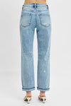 RISEN High Rise Ankle Boyfriend Distressed Jeans