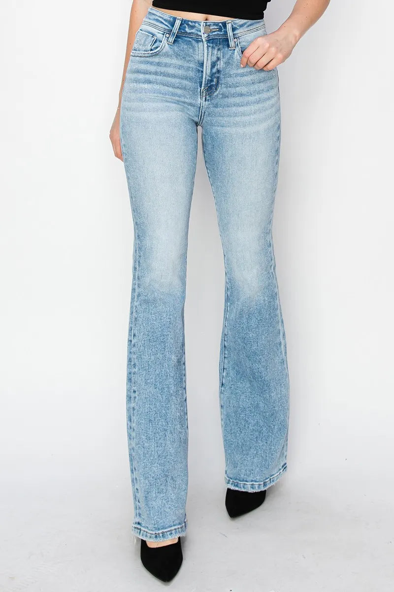 RISEN High Rise Bootcut Jeans-Jeans-RISEN-Reef Love