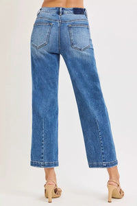 RISEN High Rise Crop Boyfriend Tapered Jeans-RISEN-Reef Love Boutique