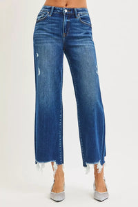 RISEN High Rise Crop Wide Leg Jeans- Boho Chic Styles by Reef Love
