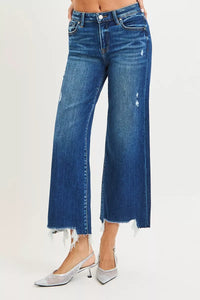 RISEN High Rise Crop Wide Leg Jeans- Boho Chic Styles by Reef Love