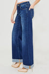 RISEN High Rise Wide Leg Cuffed Jeans-Wide Leg Jeans-Reef Love